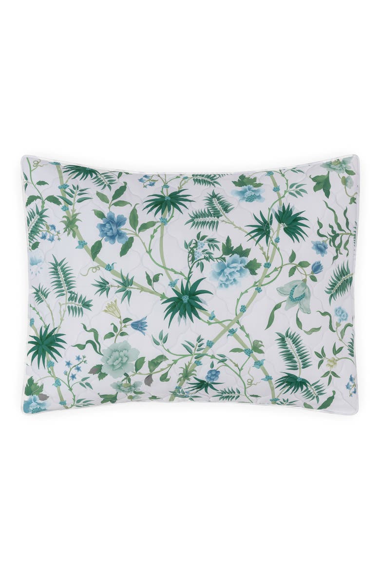 Palmyra Cotton Percale Sham, Alternate, color, EMERALD