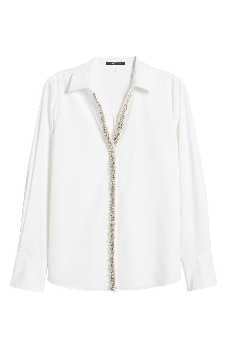 KOBI HALPERIN Gabbay Embellished Poplin Button-Up Shirt, Alternate, color,