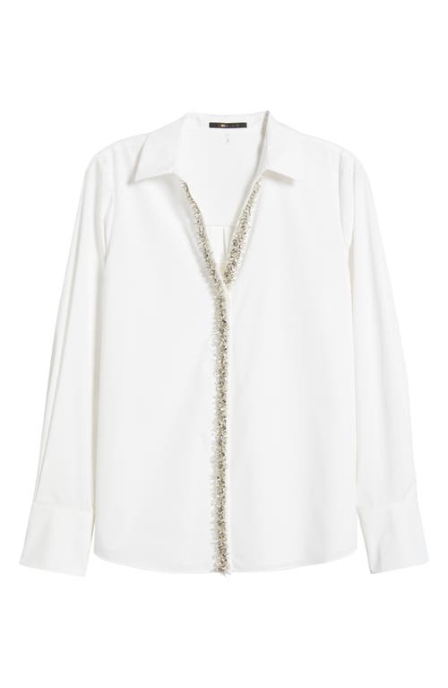 Kobi Halperin Gabbay Embellished Button-down Blouse In Ivory