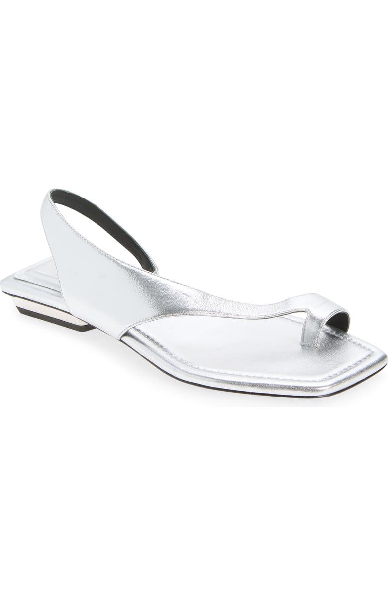 rag & bone Live Flat Sandal, Main, color, Silver