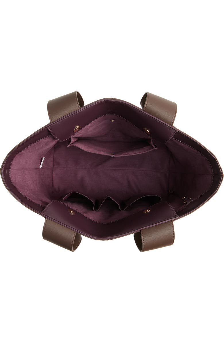 Freja New York Lafayette Faux Leather Tote, Alternate, color, Espresso