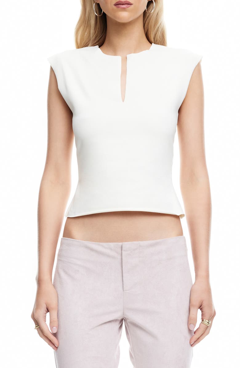 LIONESS Tribeca Cap Sleeve Crop Top, Main, color, Moonlight