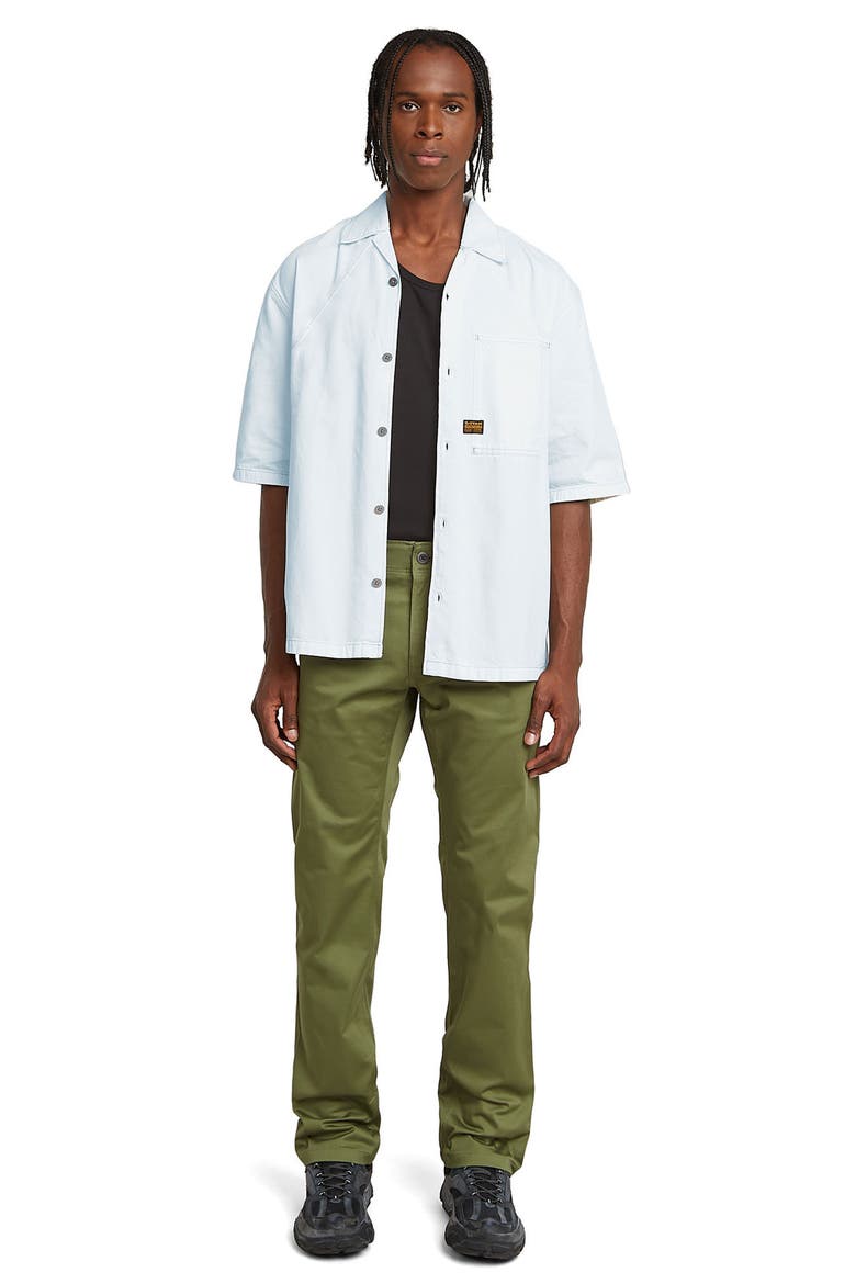 Track Relaxed Fit Organic Cotton Camp Shirt, Alternate, color, BEACHED FADED SEASALT