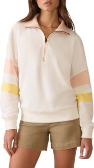 Faherty Beach Quarter Zip Fleece Pullover