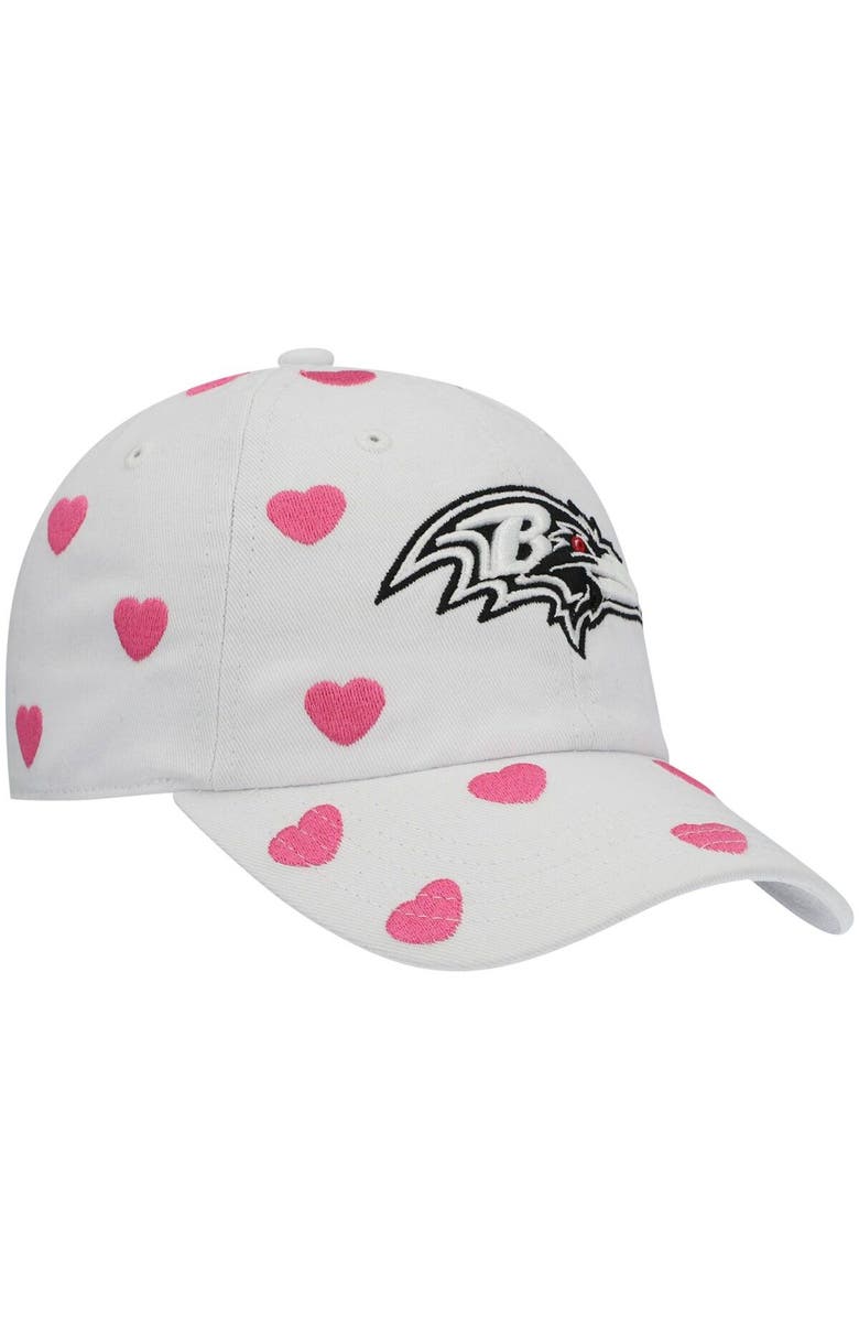'47 Toddler Girls '47 White Baltimore Ravens Surprise Clean Up Adjustable Hat, Alternate, color, 