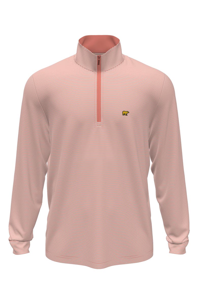 JACK NICKLAUS Stripe Mock Neck Half Zip Pullover, Main, color, Terra Cotta
