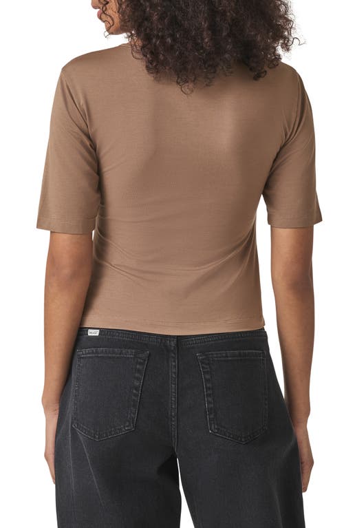 Splendid Yasmina Ruched T-shirt In Brown