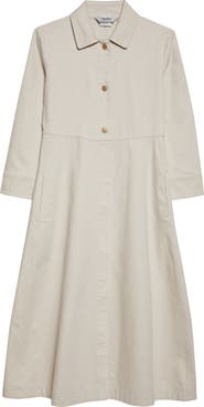 Max Mara Amelia Long Sleeve Stretch Cotton Shirtdress