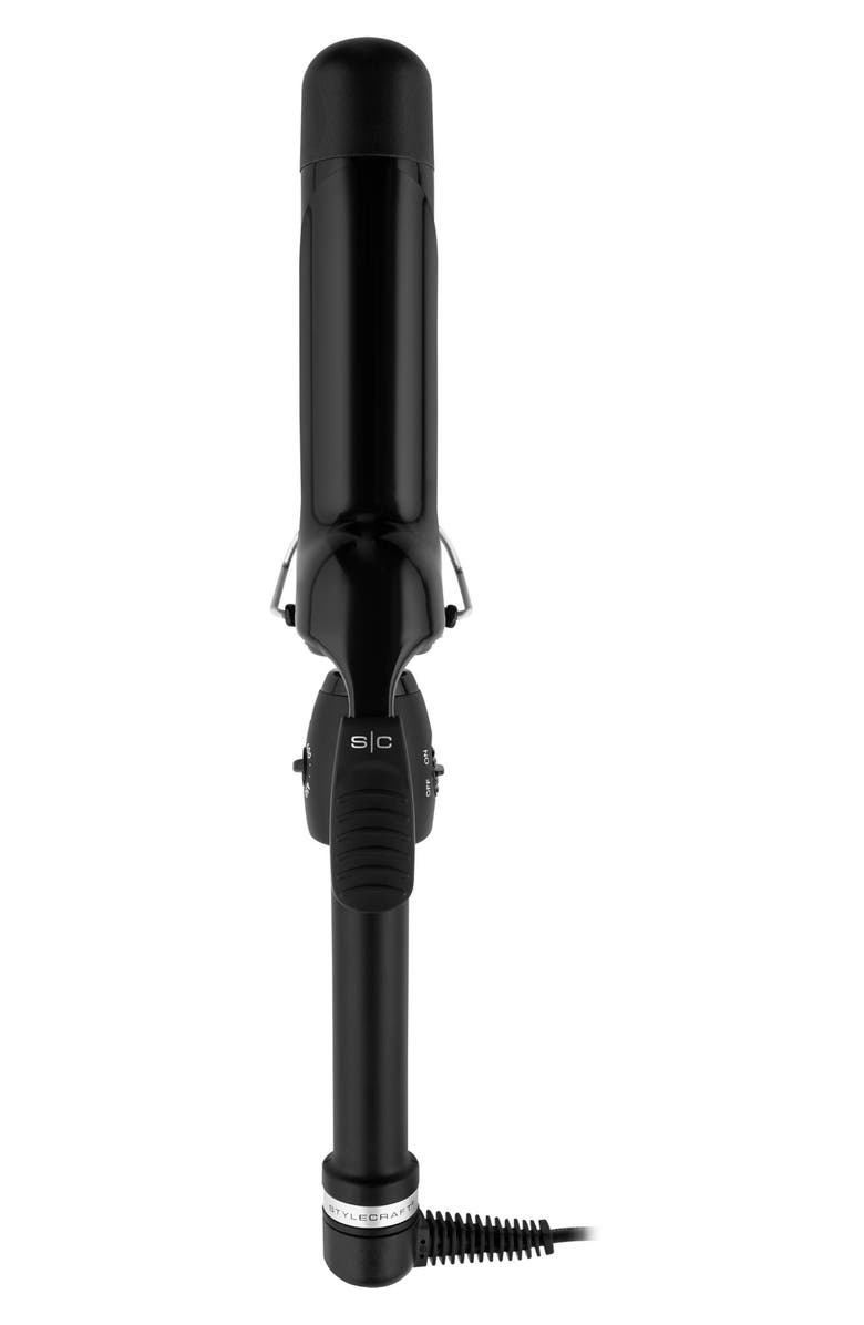 STYLECRAFT Stay-Temp Black Gold Professional Curling Iron 1 1/2" Inch, Alternate, color, Black