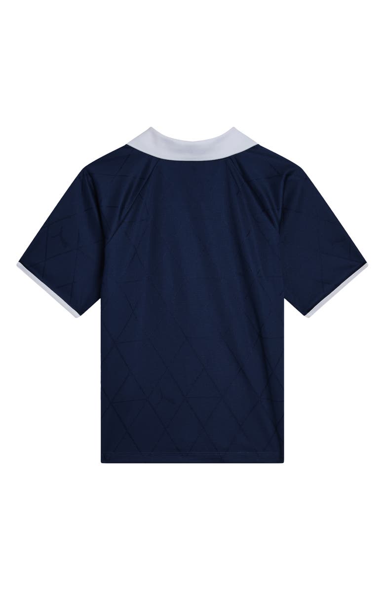 PUMA Kids' Raglan Sleeve Rugby Polo, Alternate, color, Blue/ Black