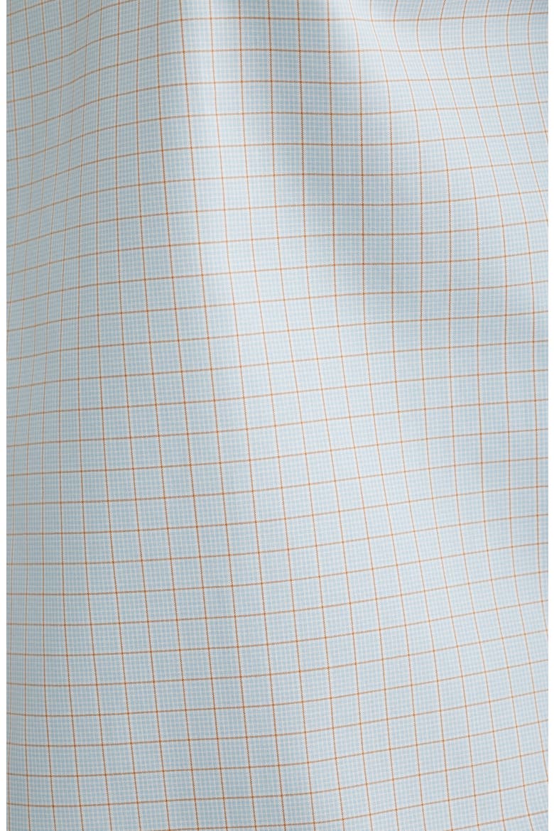 Arcadia Signature Trim Fit Check Cotton Dress Shirt, Alternate, color, BLUE ARCADIA PLAID