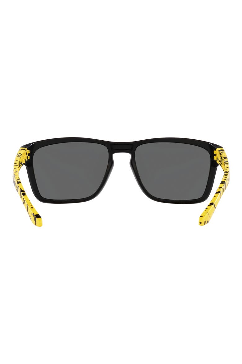 Sylas 57mm Prizm™ Rectangular Sunglasses, Alternate, color, BLACK