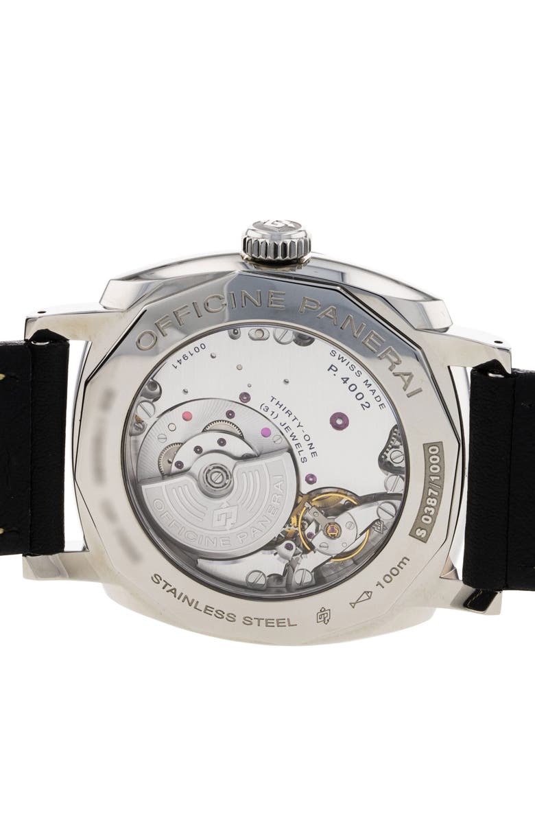 Watchfinder & Co. Panerai Preowned 2020 Radiomir GMT Automatic Leather Strap Watch, 45mm, Alternate, color, Black