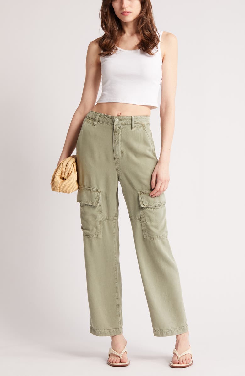 AG Knoxx High Waist Cargo Straight Leg Pants, Main, color, Sulfur Fresh Eucalyptus