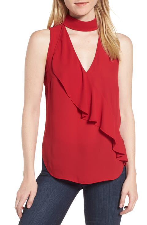 Ruffle Choker Tank