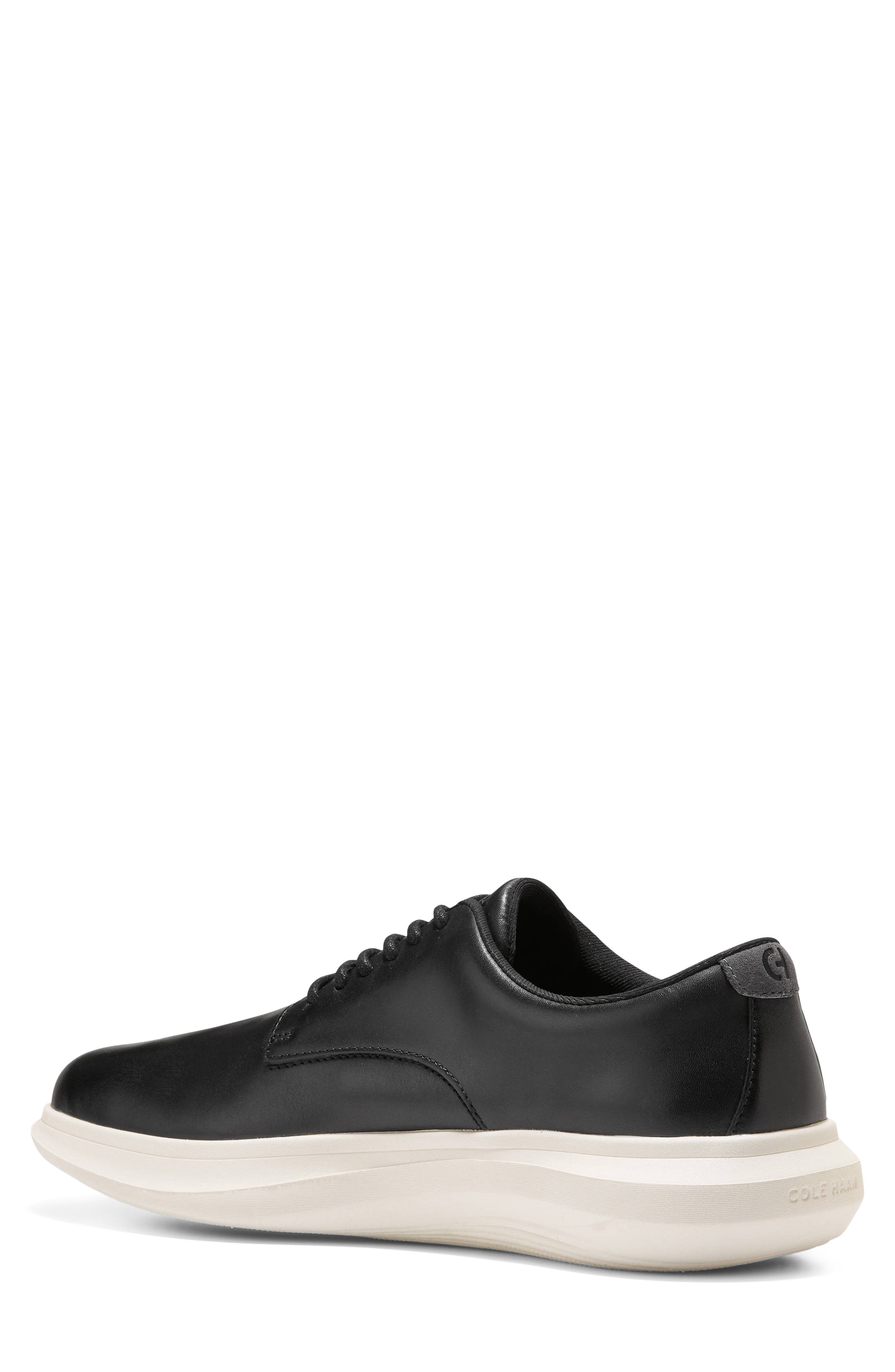 Grand Aerion Leather Plain Toe Derby, Alternate, color, BLACK / IVORY