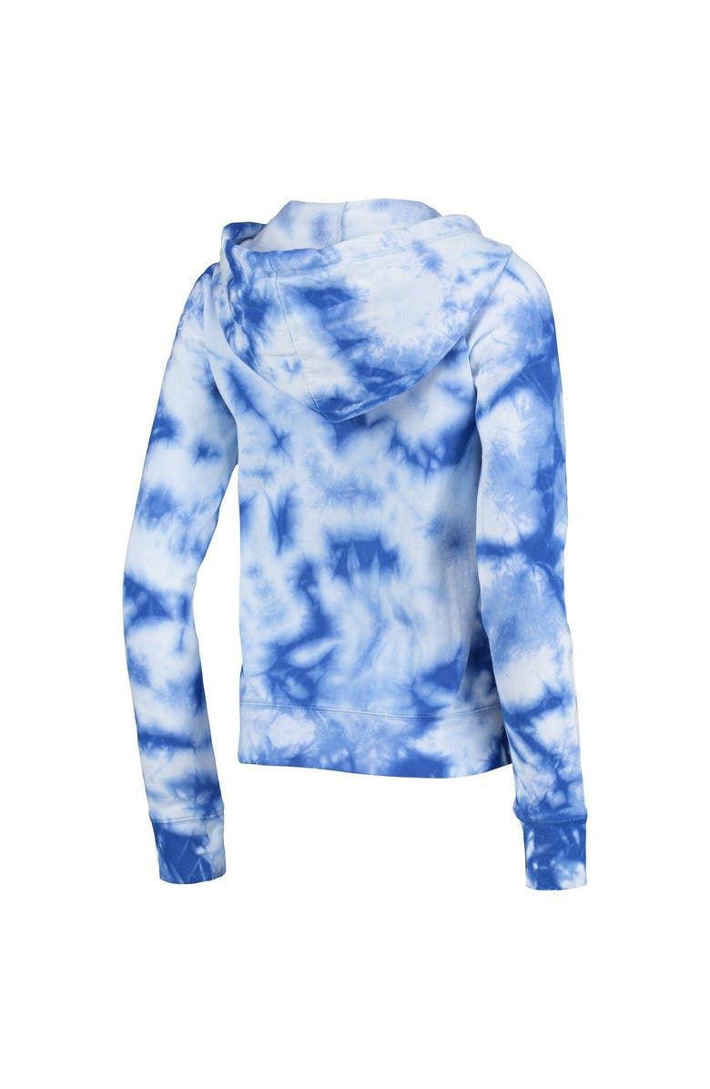 New Era Women's New Era Royal Los Angeles Dodgers Tie-Dye Fleece Full-Zip Hoodie, Alternate, color, 