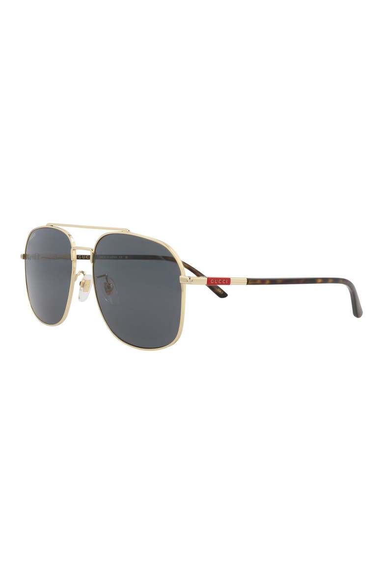 59mm Aviator Sunglasses, Alternate, color, GOLD HAVANA GREY