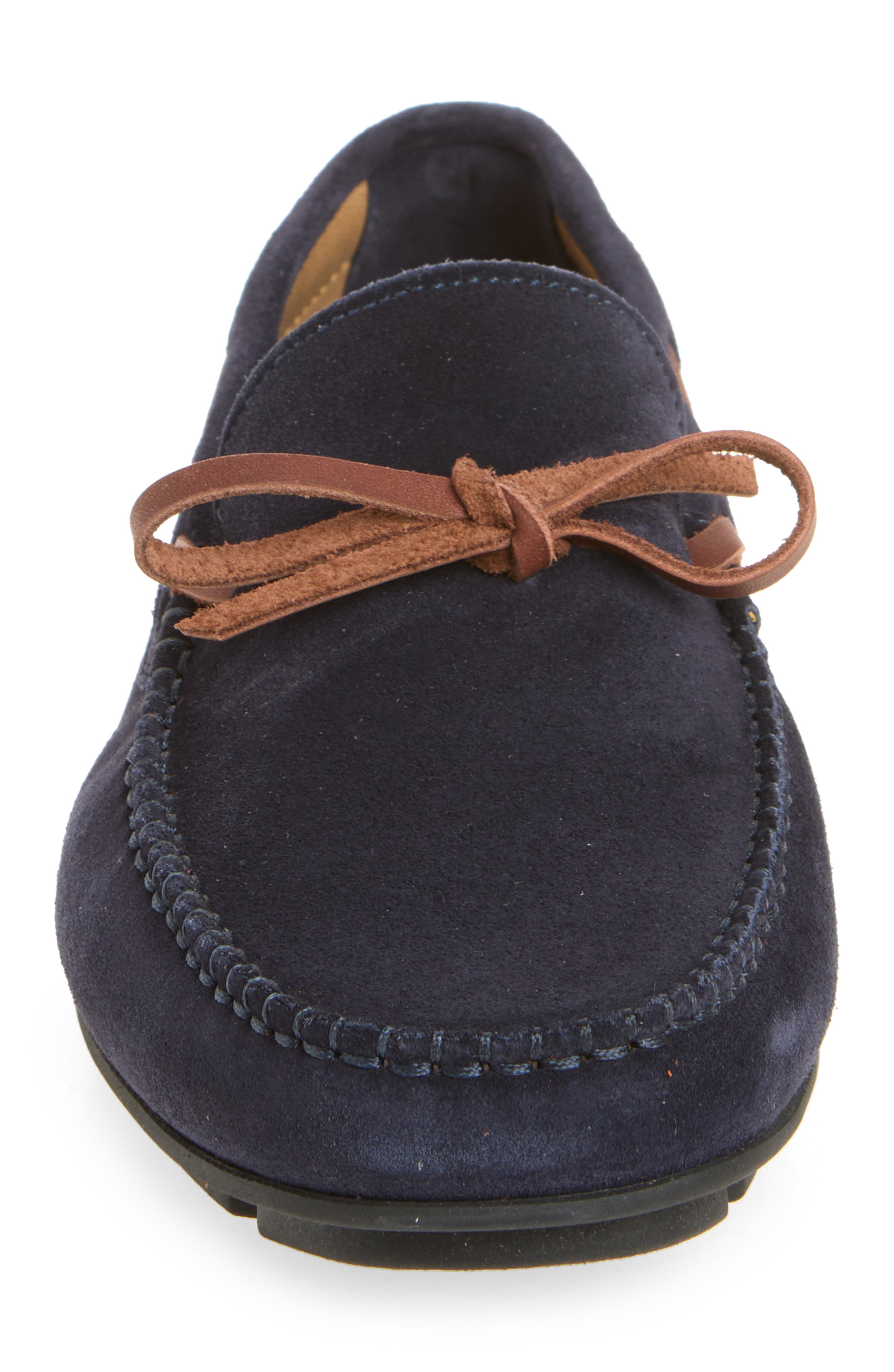 Bruno Magli Viaggio Driving Loafer, Alternate, color, Navy Suede