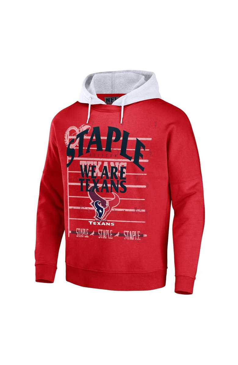 STAPLE Men's NFL x Staple Navy Houston Texans Throwback Vintage Wash Pullover Hoodie, Alternate, color, Navy