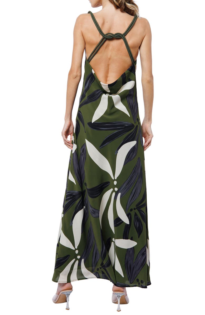 CIEBON Charrisse Abstract Floral Print Maxi Dress, Alternate, color, Green Multi