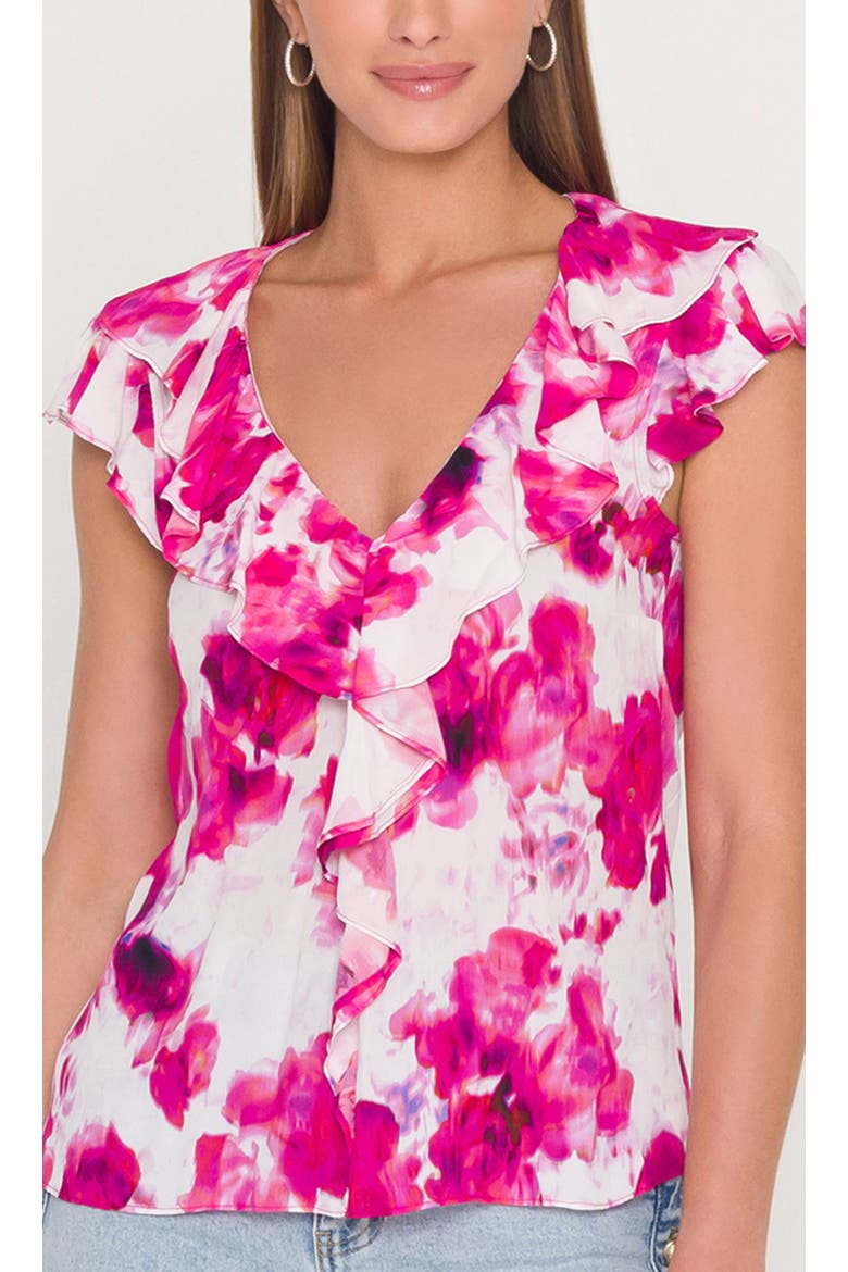 Everheart Georgette Blouse, Alternate, color, Blurry Floral Wh/Pk