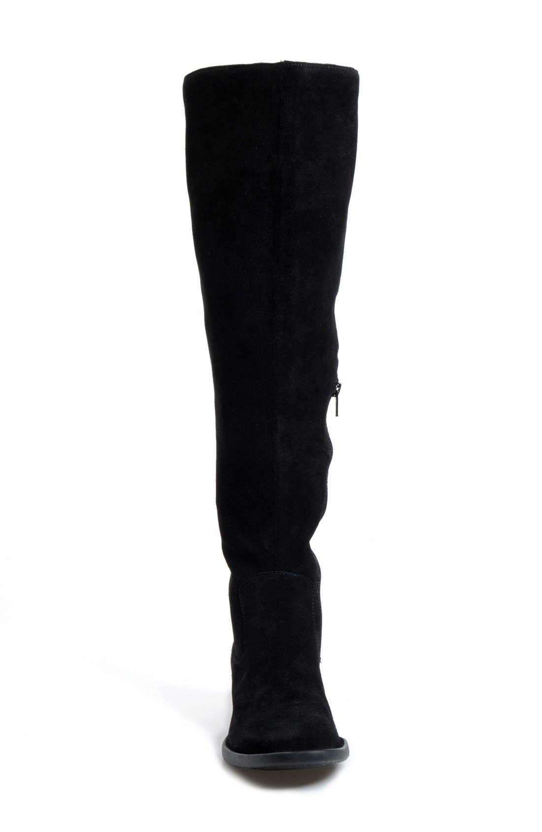 'Borda' Boot, Alternate, color, BLACK SUEDE