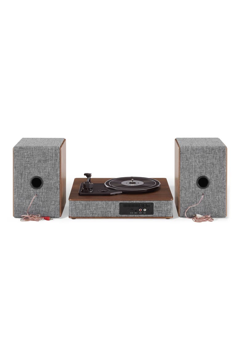 Aria Bluetooth® 3-Speed Turntable & Speakers, Alternate, color, GRAY