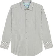 Robert Graham Greenwich Pinstripe Stretch Cotton Button-Up Shirt
