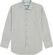 Robert Graham Greenwich Pinstripe Stretch Cotton Button-Up Shirt