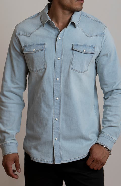 Big Sky Stretch Western Denim Shirt