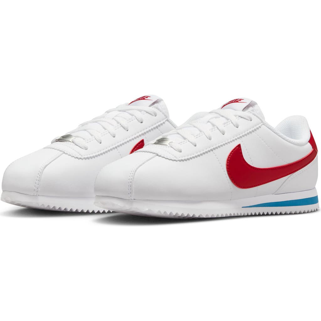 Nike Cortez Sneaker In White/varsity Red/blue
