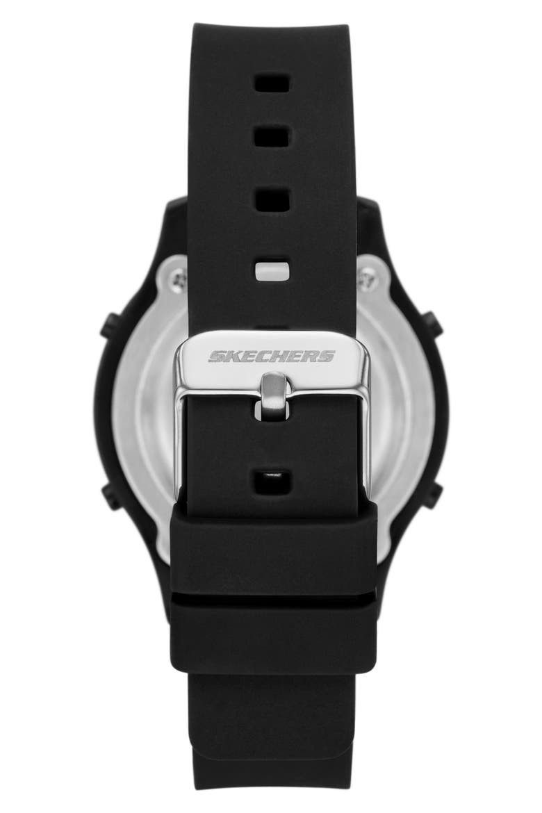 Rosencrans Digital Silicone Strap Watch, 37mm, Alternate, color, BLACK