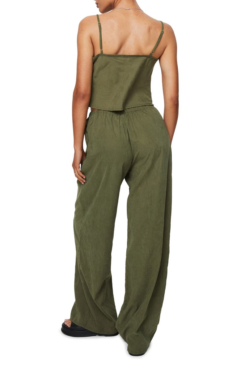 Princess Polly Paigey Camisole & Wide Leg Pants Set, Alternate, color, Khaki Green