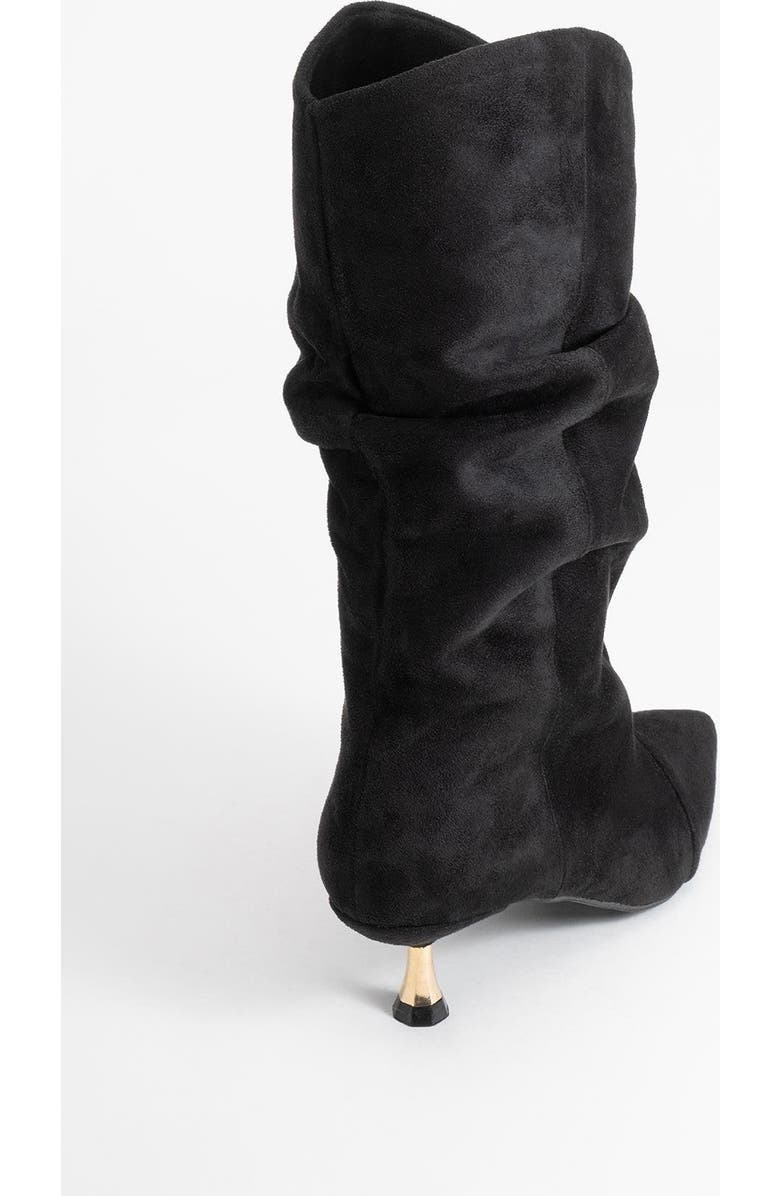 Prologue Shoes Stein Pointed Toe Boot, Alternate, color, Black Suede Faux Leather