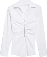 Alexander Wang Ruched Knit Zip Top