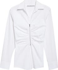 Alexander Wang Ruched Knit Zip Top