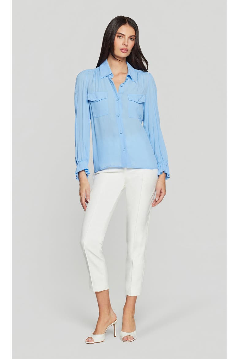 Priya Georgette Shirt, Alternate, color, Light Blue