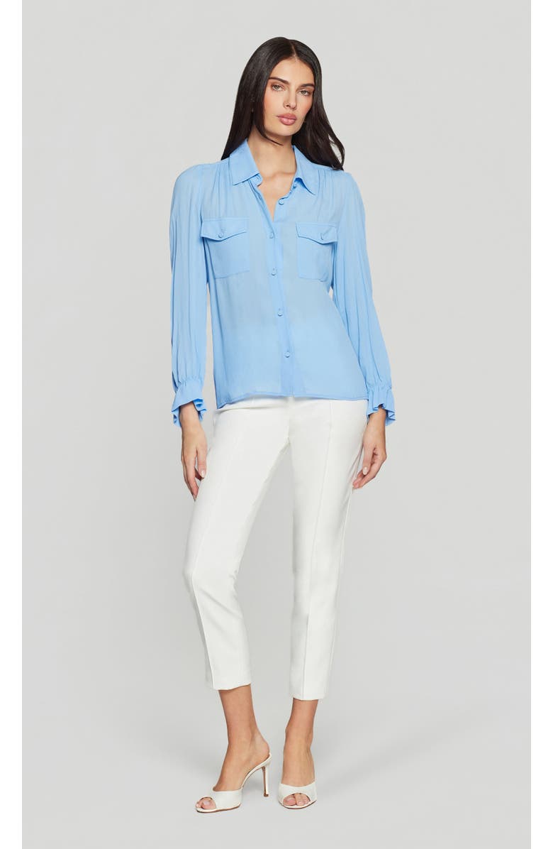 Generation Love Priya Georgette Shirt, Alternate, color, Light Blue