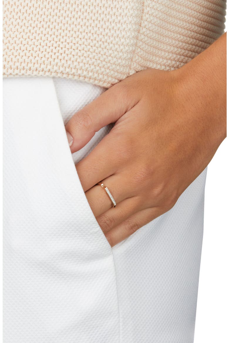 Signature Thin Diamond Ring, Alternate, color, GOLD/ DIAMONDS