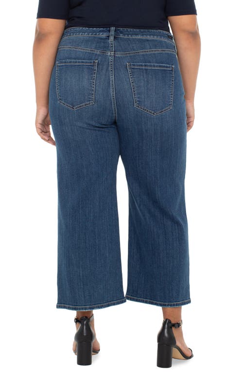 Liverpool Los Angeles Stride High Waist Crop Wide Leg Jeans In Blue