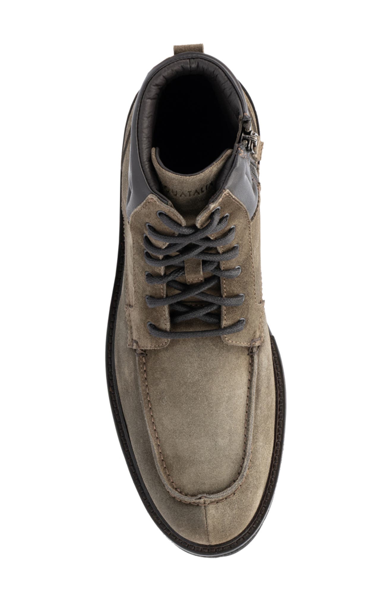 Aquatalia Fortino Water Repellent Boot, Alternate, color, Flint/ Dark Brown