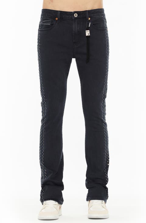 Premium Lenny B Crystal Embellished Bootcut Jeans