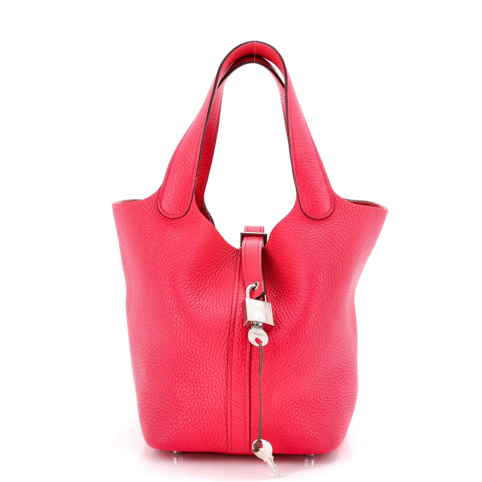 Pre-Owned Hermes Picotin Lock Bag Clemence PM, Main, color, Rose Extreme