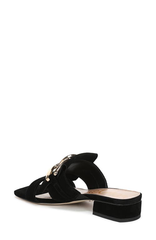 Sam Edelman Darby Slide Block Heel Sandal Black Leather