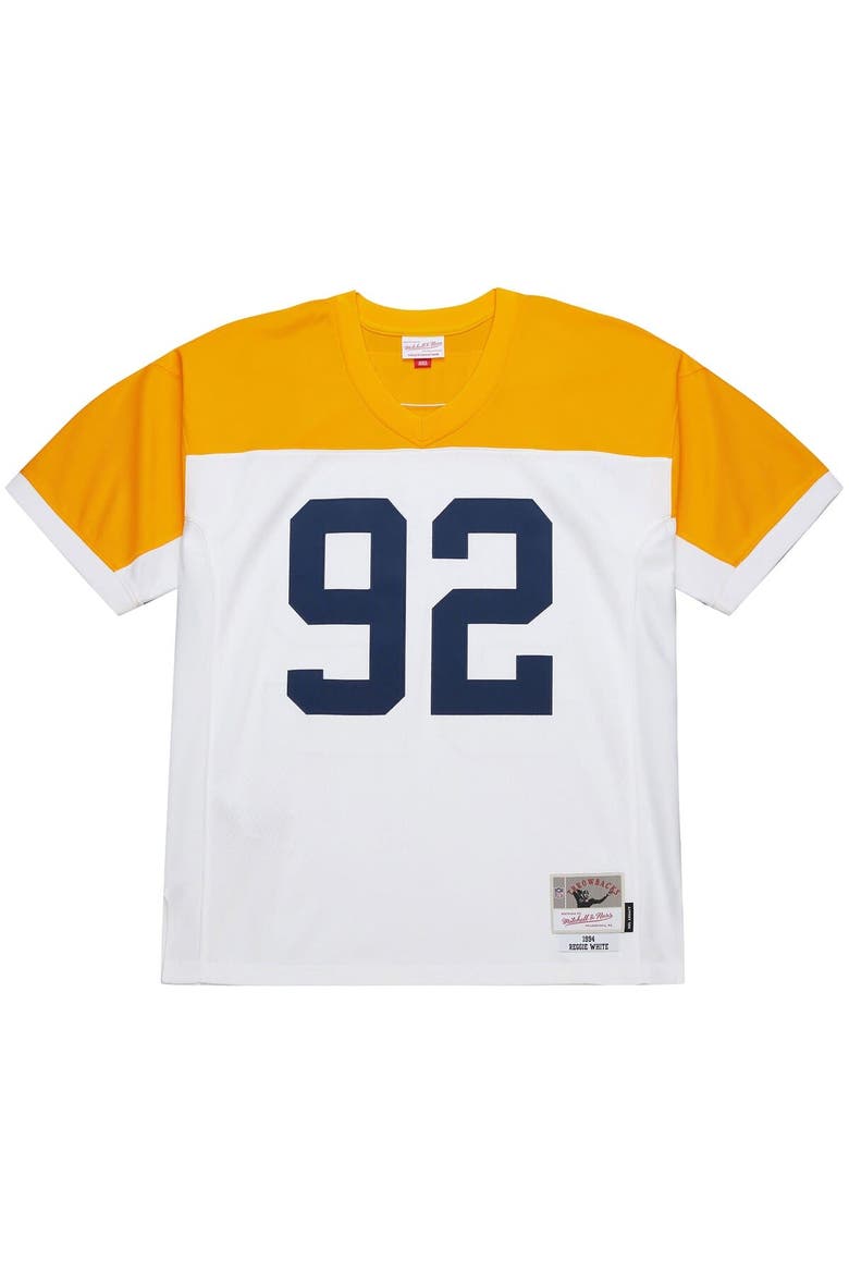 Men's Mitchell & Ness Reggie White White Green Bay Packers 1994 Legacy Replica Jersey, Alternate, color, White