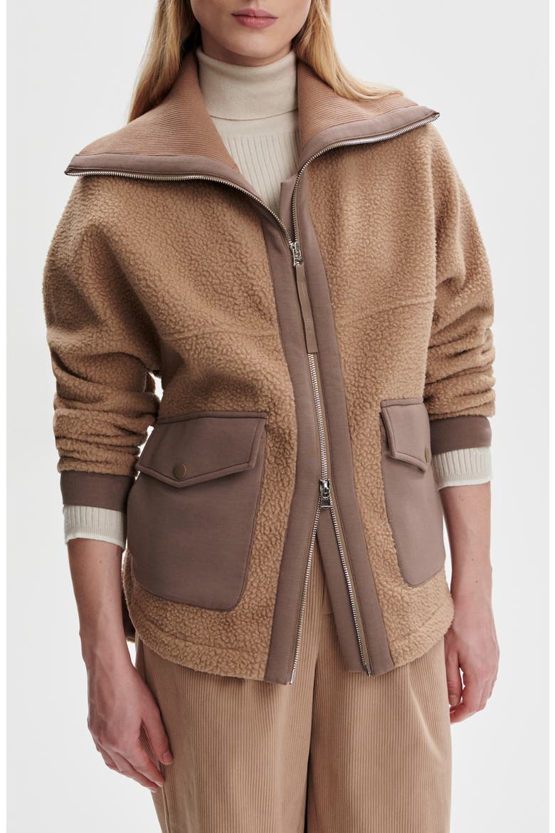 Eleanor High Pile Fleece Jacket, Main, color, CHANTERELLE