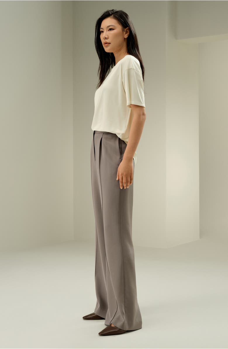 Lilysilk Oversized Silk Jersey Tee, Alternate, color, Lily White