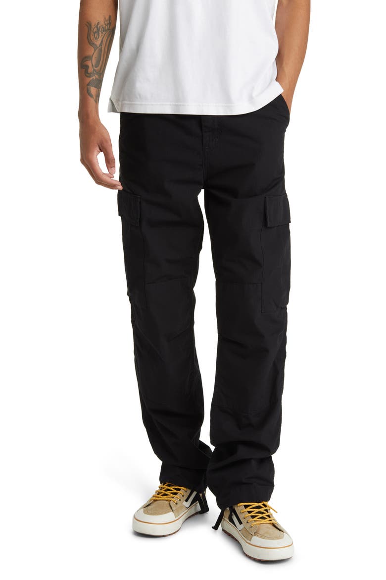Cotton Ripstop Cargo Pants, Main, color, BLACK RINSED