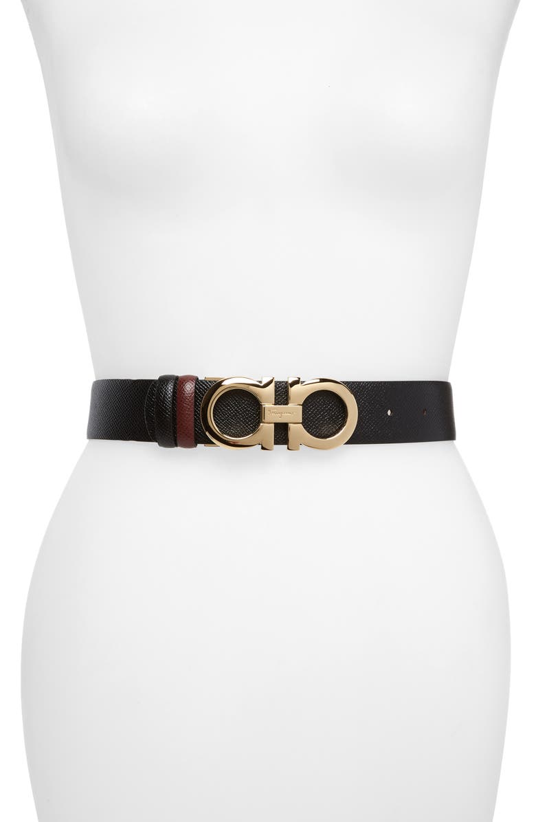 FERRAGAMO Salvatore Ferragamo Double Gancio Reversible Belt, Alternate, color,